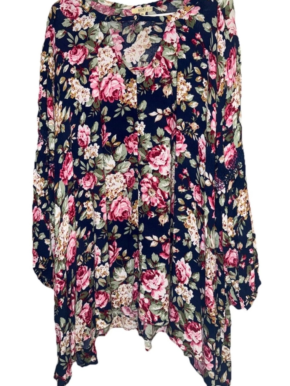 Kori America Floral Tunic Dress Women’s 1x